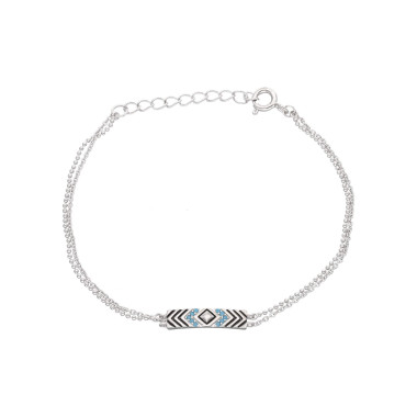 Bracelet ECLAT DE LUNE en Argent 925/1000 et Turquoise - AE-BR6TQ0001