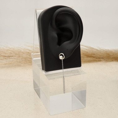 Boucles d'oreilles LA PETITE PERLE en Argent 925/1000 avec Perle d'eau douce Blanche - AE-B6PLD0008