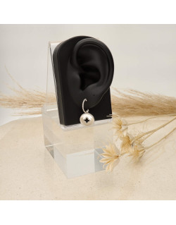 Boucles d'oreilles Demi-créoles ECLAT DE LUNE en Argent 925/1000 - AE-B60223