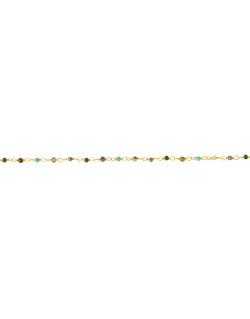 Bracelet INDE - UNE A UNE avec Pierres semi-précieuses Vertes - BRIDV5