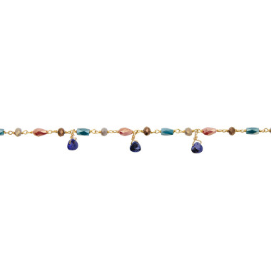 Bracelet ANDROMAQUE - UNE A UNE avec Lapis Lazuli Bleu - BRANDB5