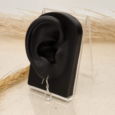 Boucles d'oreilles AÉLYS en Argent 925/1000 Blanc et Oxyde - AE-B6OZ0280