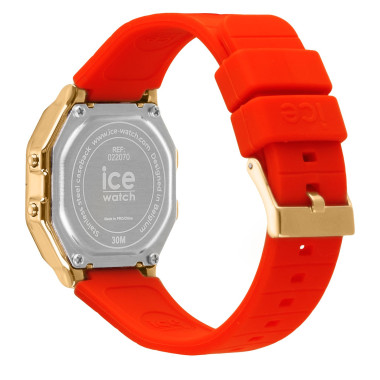 Montre ICE DIGIT RETRO - ICE WATCH Femme Bracelet Silicone Rouge - 022070