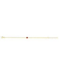 Bracelet AÉLYS en Plaqué Or 750/1000 et Spinelle Rouge - AE-BR5SP0003