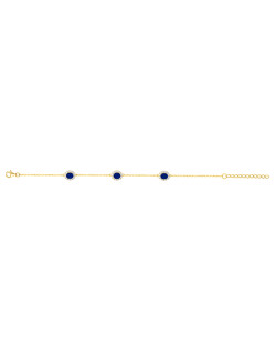 Bracelet AÉLYS en Plaqué Or 750/1000 et Spinelle Bleu - AE-BR5SP0006