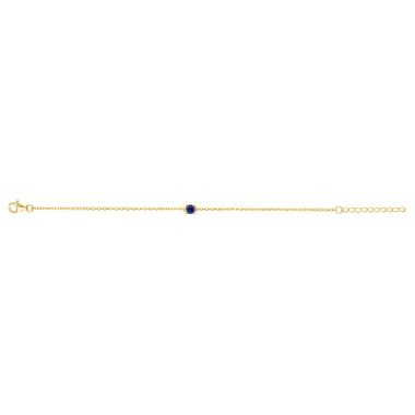 Bracelet AÉLYS en Plaqué Or 750/1000 et Spinelle Bleu - AE-BR5SP0004