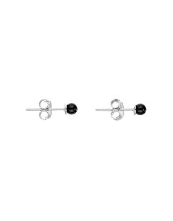 Boucles d'oreilles AÉLYS en Argent 925/1000 avec Perle Noire - 3 mm - AE-B6PL0018