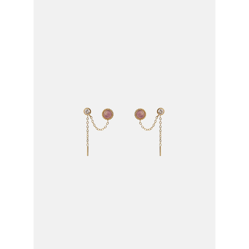 Boucles d'oreilles CHLORIS - EMMA & CHLOÉ avec Améthyste
