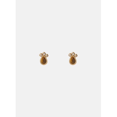 Boucles d'oreilles VENUS - EMMA & CHLOÉ avec Œil de tigre