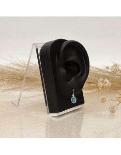 Boucles d'oreilles AÉLYS en Argent 925/1000 avec Oxydes Bleu - AE-B6OZ0316