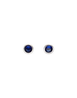Boucles d'oreilles AÉLYS en Argent 925/1000 avec Oxydes Bleu - AE-B6OZ0324