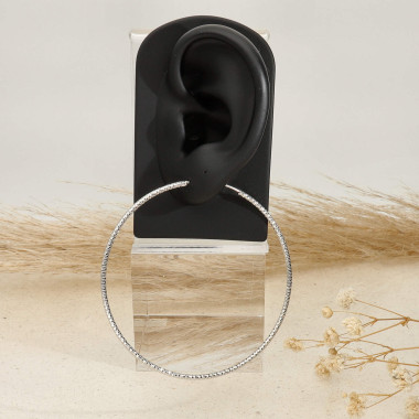 Boucles d'oreilles Créoles AÉLYS en Argent 925/1000 - 70 mm - AE-B60231