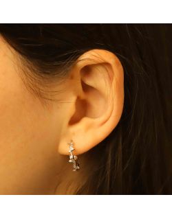 Boucles d'oreilles Demi-créoles AÉLYS en Argent 925/1000 avec Oxydes - AE-B6OZ0333