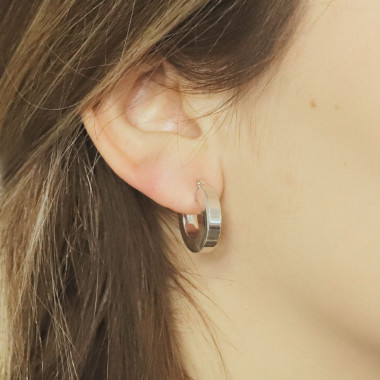 Boucles d'oreilles Créoles AÉLYS en Argent 925/1000 - 10 mm - AE-B60241