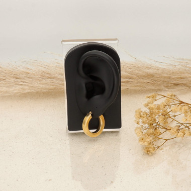 Boucles d'oreilles Créoles AÉLYS en Argent 925/1000 Jaune - 15 mm - AE-B60242