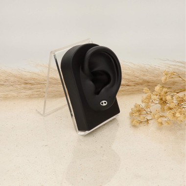 Boucles d'oreilles Grain de Café AÉLYS en Argent 925/1000 - 7 mm - AE-B60245