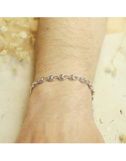 Bracelet Grain de Café AÉLYS en Argent 925/1000 - 8 mm - AE-BR60168