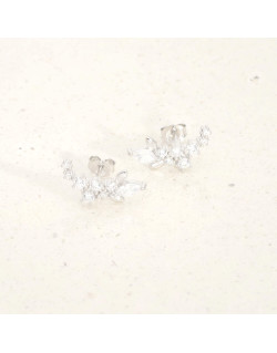 Boucles d'oreilles AÉLYS en Argent 925/1000 avec Oxydes - AE-B6OZ0366