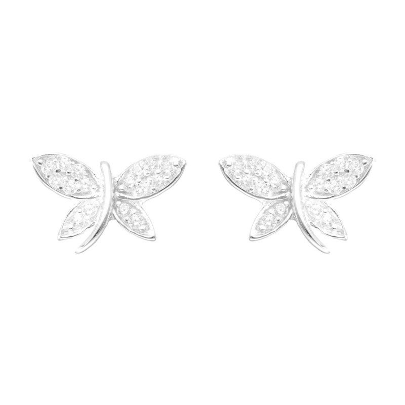 Boucles d'oreilles Papillon AÉLYS en Argent 925/1000 avec Oxydes - AE-B6OZ0369