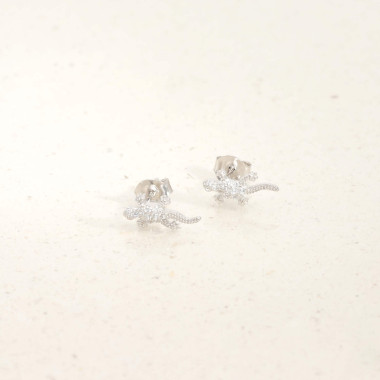 Boucles d'oreilles Salamandre AÉLYS en Argent 925/1000 avec Oxydes - AE-B6OZ0370
