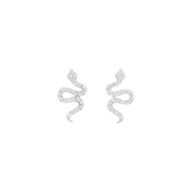 Boucles d'oreilles Serpent AÉLYS en Argent 925/1000 avec Oxydes - AE-B6OZ0371