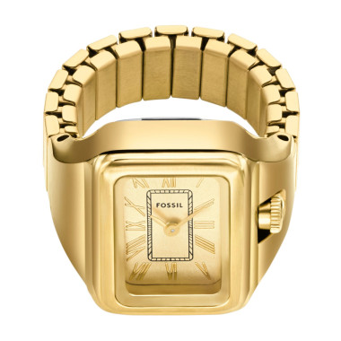 Montre Bague WATCH RING - FOSSIL Femme Bracelet Acier Doré - ES5343