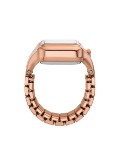 Montre Bague WATCH RING - FOSSIL Femme Bracelet Acier Rose - ES5345