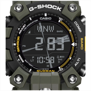 Montre MUDMAN - G-SHOCK Homme Bracelet en Résine Vert - GW-9500-3ER