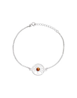 Bracelet Arbre de Vie AÉLYS en Argent 925/1000 et Ambre - AE-BR6AB0008