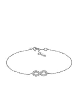 Bracelet INFINITY FOSSIL Femme en Argent 925/1000 avec Oxydes - JFS00633040