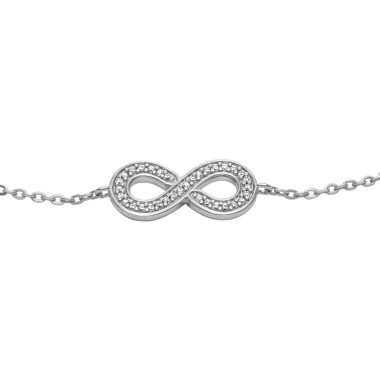 Bracelet INFINITY FOSSIL Femme en Argent 925/1000 avec Oxydes - JFS00633040