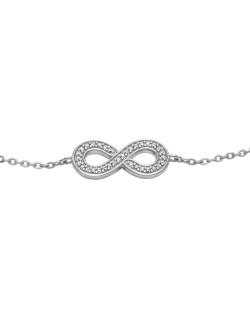 Bracelet INFINITY FOSSIL Femme en Argent 925/1000 avec Oxydes - JFS00633040