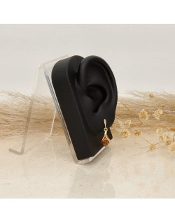 Boucles d'oreilles LUMIÈRE D'AMBRE en Argent 925/1000 Jaune avec Ambre - AE-B6AB0029