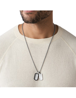 Collier CHEVRON - FOSSIL Homme en Acier - JF03996040