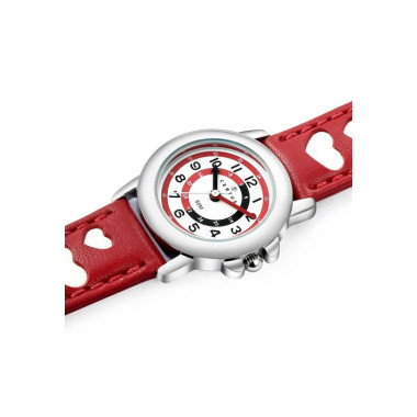 Montre CERTUS Cœur Enfant Bracelet Simili Cuir Rouge - 647451