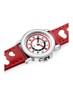 Montre CERTUS Cœur Enfant Bracelet Simili Cuir Rouge - 647451