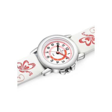 Montre CERTUS Papillon Enfant Bracelet Simili Cuir Blanc - 647545