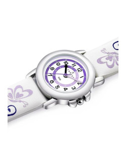 Montre CERTUS Papillon Enfant Bracelet Simili Cuir Blanc - 647547