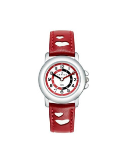 Montre CERTUS Cœur Enfant Bracelet Simili Cuir Rouge - 647451