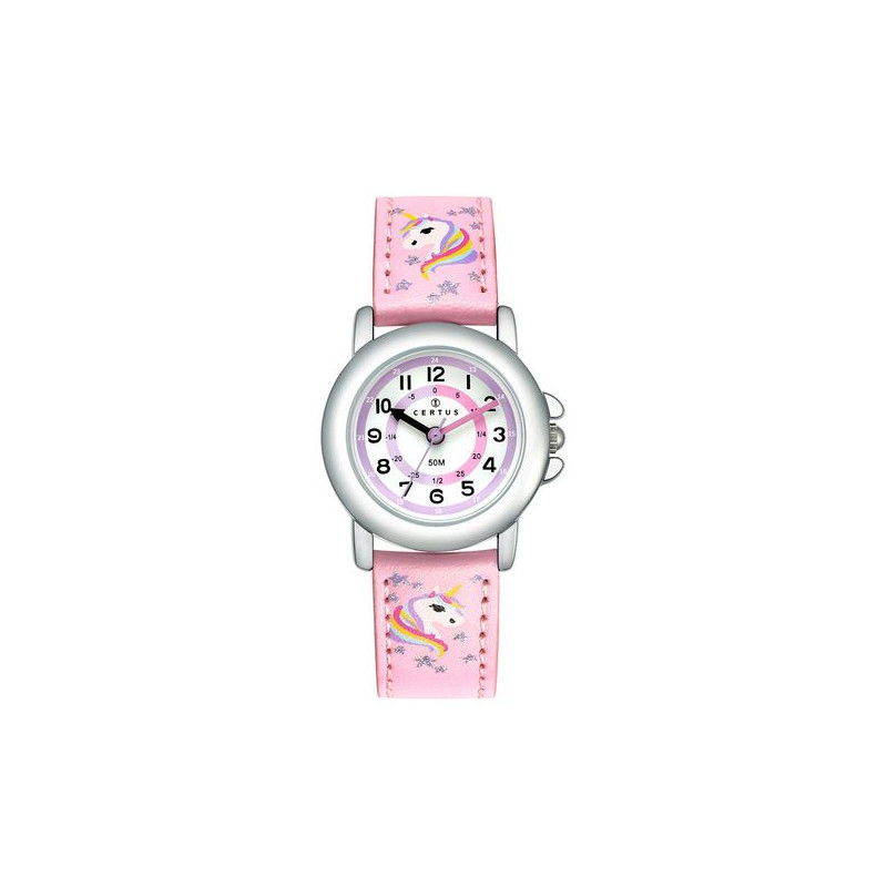 Montre CERTUS Licorne Enfant Bracelet Simili Cuir Rose - 647637