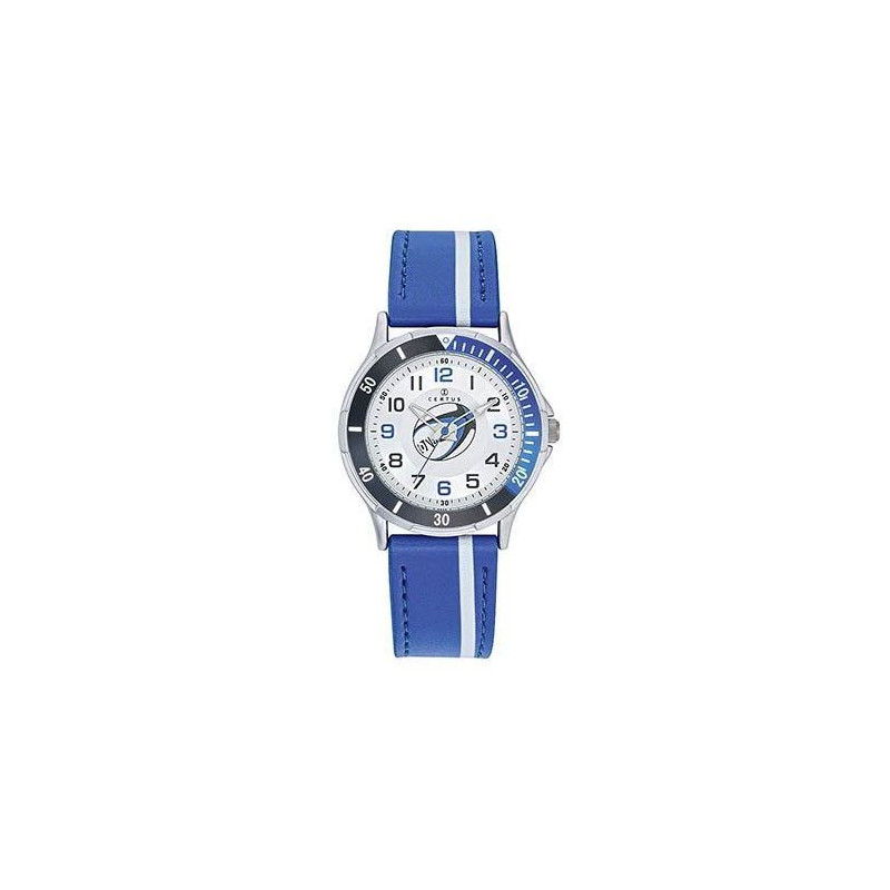 Montre CERTUS Enfant Bracelet Simili Cuir Bleu et Blanc - 647670