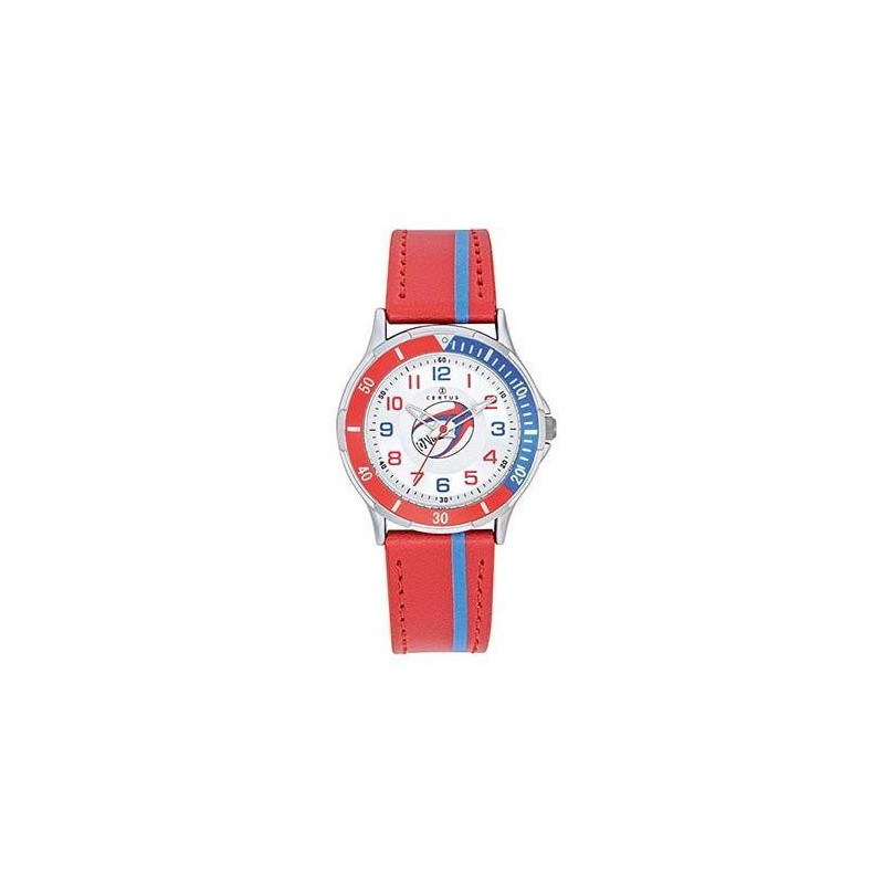 Montre CERTUS Enfant Bracelet Simili Cuir Rouge et Bleu - 647672