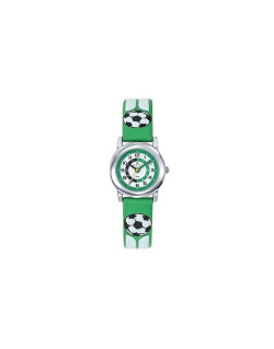 Montre CERTUS Ballon Enfant Bracelet Simili Cuir Vert - 647674