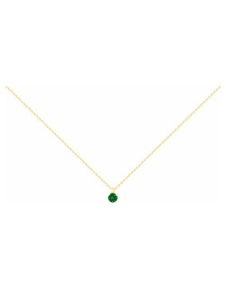 Collier AÉLYS en Plaqué Or avec Spinelle Vert - AE-C5SP0006