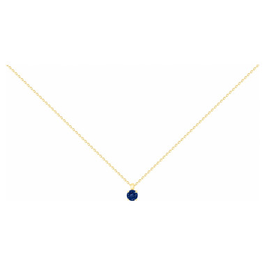 Collier AÉLYS en Plaqué Or avec Spinelle Bleu - AE-C5SP0014