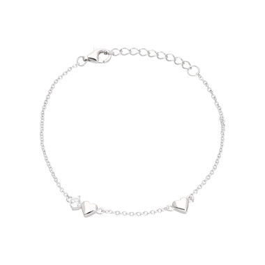 Bracelet Cœurs AÉLYS en Argent 925/1000 et Oxydes - AE-BR6OZ0174