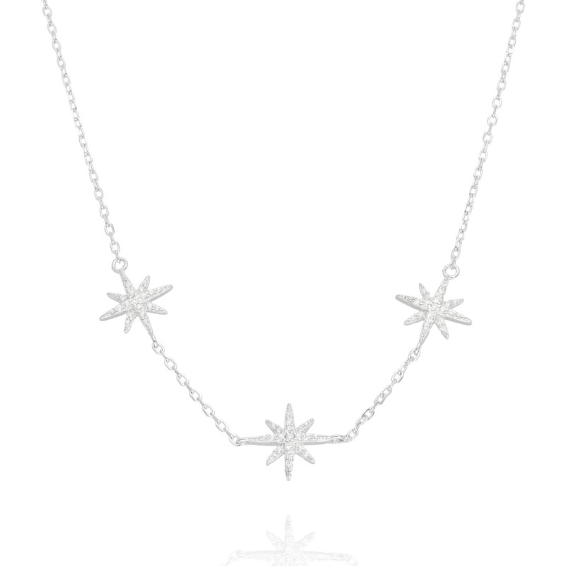 Collier Étoiles AÉLYS en Argent 925/1000 et Oxydes - AE-C6OZ0266