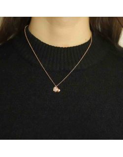 Collier Cœurs AÉLYS en Argent 925/1000 Rose et Oxydes - AE-C6OZ0272