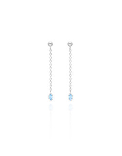 Boucles d'oreilles AÉLYS en Argent 925/1000 avec Oxyde Bleu - AE-B6OZ0383