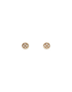 Boucles d'oreilles AÉLYS en Or 375/1000 avec Diamant 0,04 carat HSI2 - AE-B4DT0046